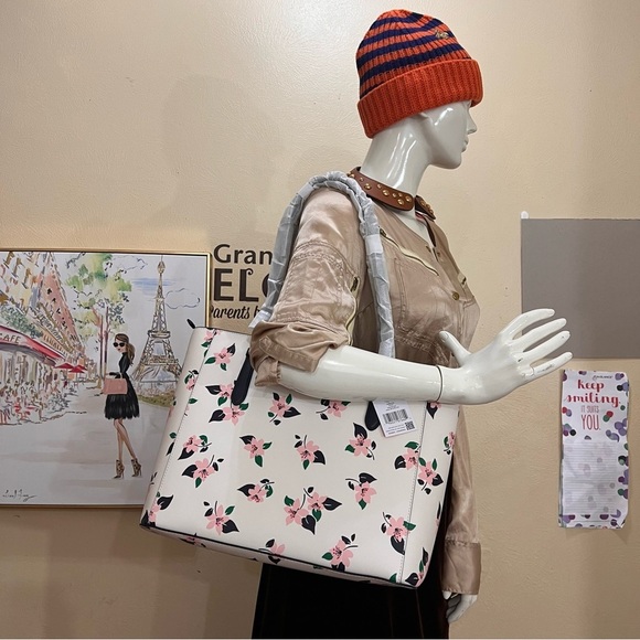 Kate Spade schuyler lily blooms Perfect Spring Summer bag! NWT medium tote! - Picture 11 of 14